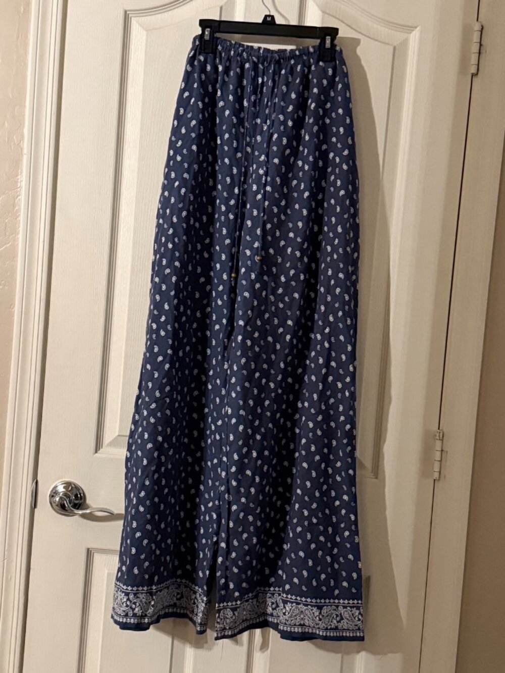 Wild Fable Navy Paisley Maxi Skirt Size L